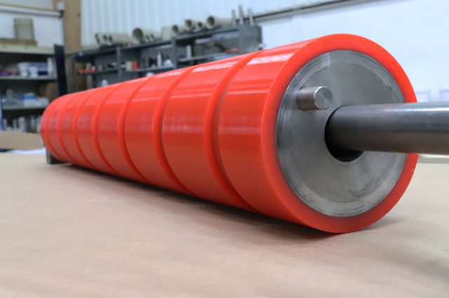 Polyurethane Steel Unwinder Roller 7 Grooves